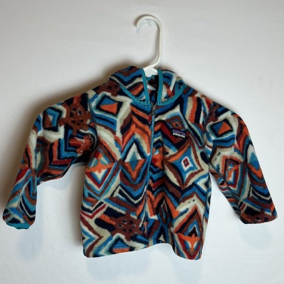 Patagonia Other - Patagonia Retro Kids 2T Unique Fleece Colorful Pattern Hoodie Jacket
